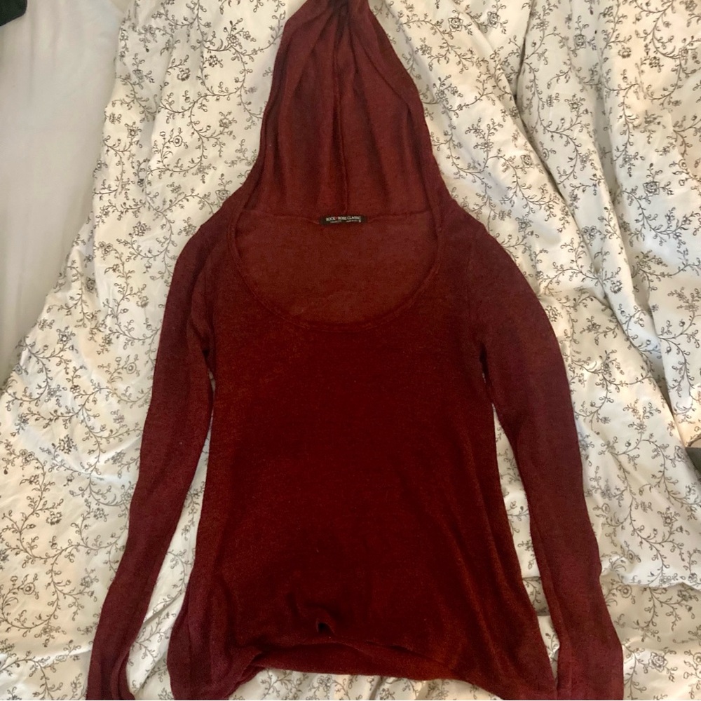 Burgundy Long Sleeve Top